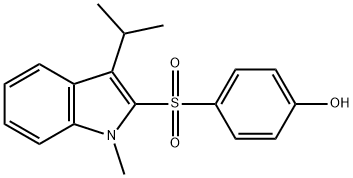 Phenol, 4-[[1-methyl-3-(1-methylethyl)-1H-indol-2-yl]sulfonyl]- Struktur