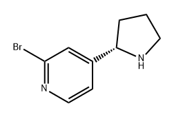 2-bromo-4-[(2S)-pyrrolidin-2-yl]pyridine Struktur