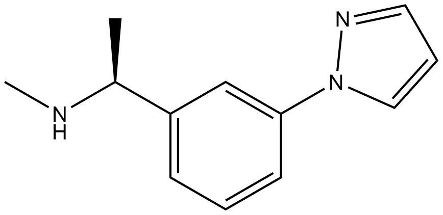 (S)-1-(3-(1H-pyrazol-1-yl)phenyl)-N-methylethan-1-amine Struktur