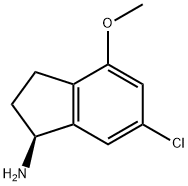 1H-Inden-1-amine, 6-chloro-2,3-dihydro-4-methoxy-, (1S)- Struktur