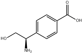 Benzoic acid, 4-[(1R)-1-amino-2-hydroxyethyl]- Struktur