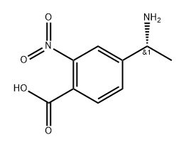 (R)-4-(1-aminoethyl)-2-nitrobenzoic acid Struktur