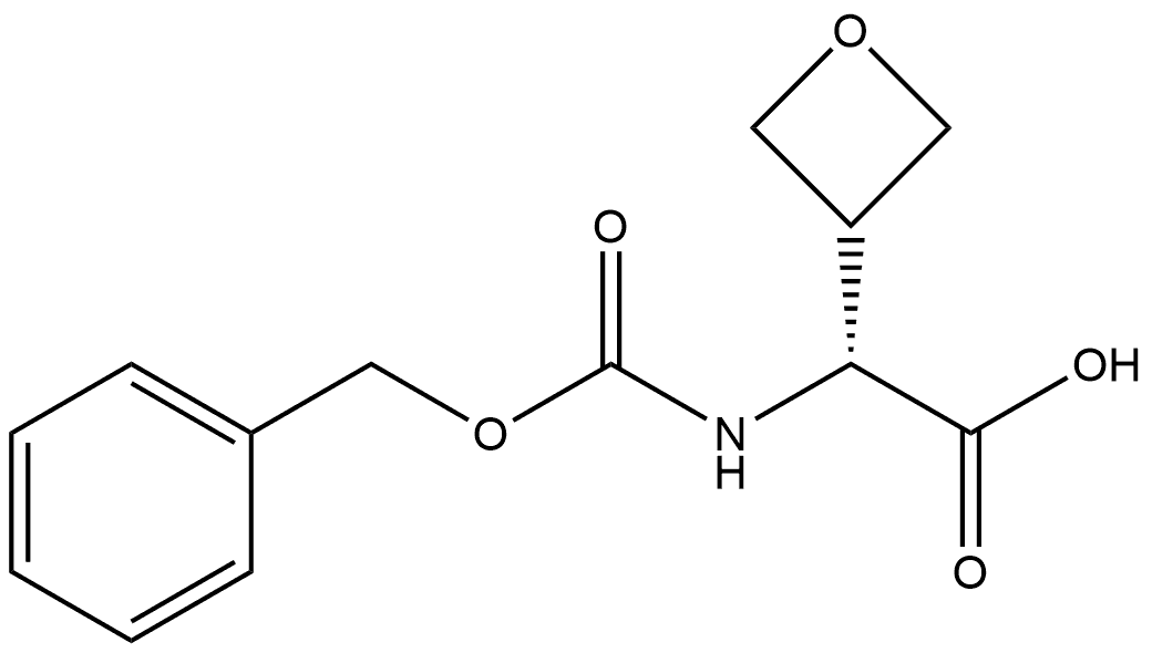 3-Oxetaneacetic acid, α-[[(phenylmethoxy)carbonyl]amino]-, (αR)- Struktur