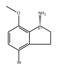 (1R)-4-bromo-7-methoxy-2,3-dihydro-1H-inden-1-amine Struktur