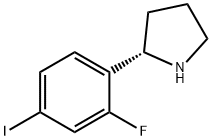 (2S)-2-(2-fluoro-4-iodophenyl)pyrrolidine Struktur