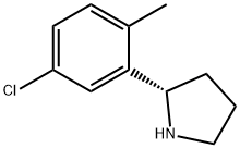 (2S)-2-(5-chloro-2-methylphenyl)pyrrolidine Struktur