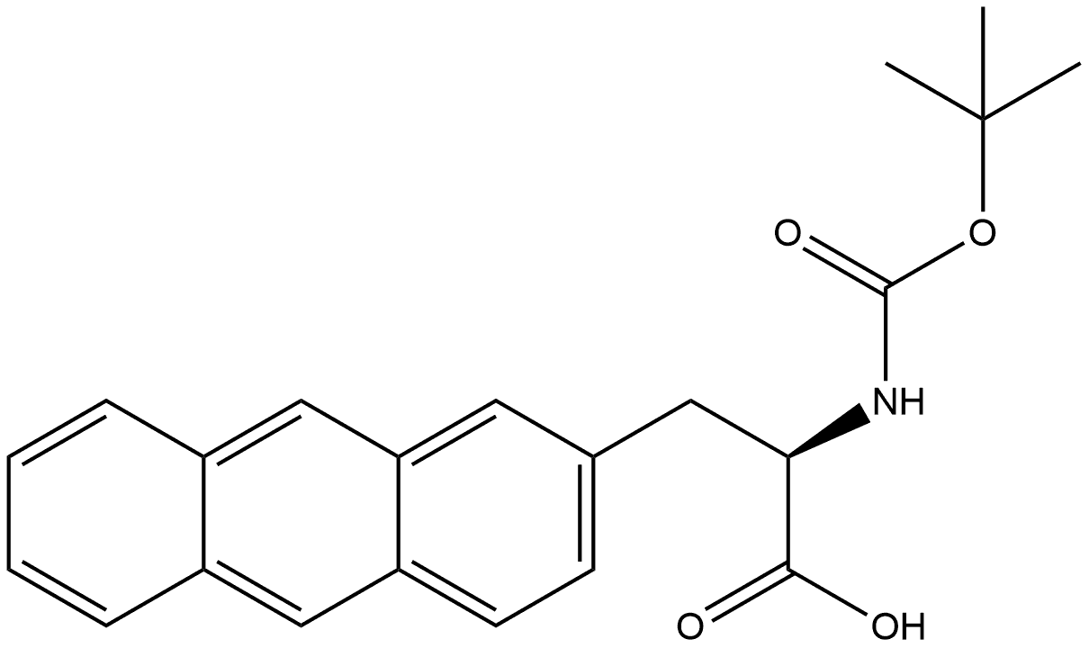 (2R)-3-(anthracen-2-yl)-2-{[(tert-butoxy)carbonyl]amino}propanoic acid Struktur