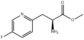 2-Pyridinepropanoic acid, α-amino-5-fluoro-, methyl ester, (αS)- Struktur