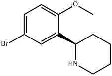 (2R)-2-(5-bromo-2-methoxyphenyl)piperidine Struktur