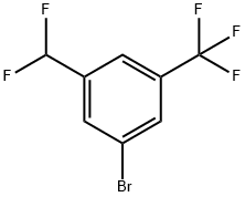 Benzene, 1-bromo-3-(difluoromethyl)-5-(trifluoromethyl)- Struktur