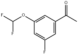 1-(3-(difluoromethoxy)-5-fluorophenyl)ethan-1-one Struktur