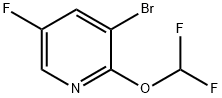 Pyridine, 3-bromo-2-(difluoromethoxy)-5-fluoro- Struktur