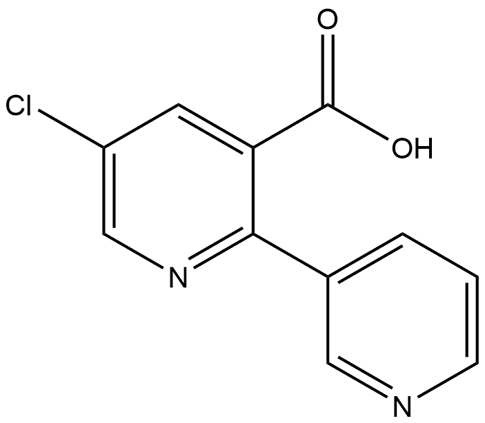 5-chloro-[2,3'-bipyridine]-3-carboxylic acid Struktur