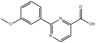 4-Pyrimidinecarboxylic acid, 2-(3-methoxyphenyl)- Struktur