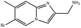 1-{6-bromo-7-methylimidazo[1,2-a]pyridin-2-yl}methanamine Struktur