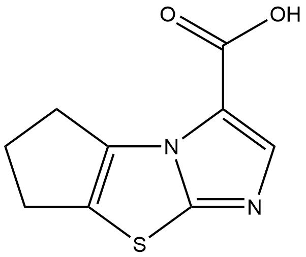 6,7-dihydro-5H-cyclopenta[d]imidazo[2,1-b]thiazole-3-carboxylic acid Struktur