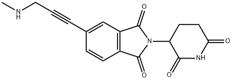 2-(2,6-dioxopiperidin-3-yl)-5-(3-(methylamino)prop-1-yn-1-yl)isoindoline-1,3-dione Struktur