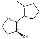 (3R)-3α-[(2R)-1-Methyl-2β-pyrrolidinyl]-1,2-dithiolan-4α-ol Struktur