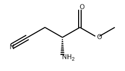 Propanoic acid, 2-amino-3-cyano-, methyl ester, (2R)- Structure