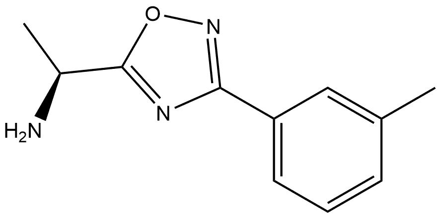 (S)-1-(3-(m-tolyl)-1,2,4-oxadiazol-5-yl)ethan-1-amine hydrochloride Struktur