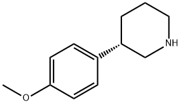 Piperidine, 3-(4-methoxyphenyl)-, (3S)- Struktur