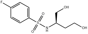 Benzenesulfonamide, 4-fluoro-N-[(1R)-3-hydroxy-1-(hydroxymethyl)propyl]- Struktur