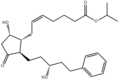 5-Heptenoic acid, 7-[(1R,2R,5S)-5-hydroxy-2-[(3R)-3-hydroxy-5-phenylpentyl]-3-oxocyclopentyl]-, 1-methylethyl ester, (5Z)- Struktur