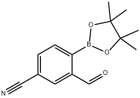 Benzonitrile, 3-formyl-4-(4,4,5,5-tetramethyl-1,3,2-dioxaborolan-2-yl)- Struktur