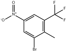 Benzene, 1-bromo-2-methyl-5-nitro-3-(trifluoromethyl)- Struktur