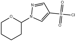 1H-Pyrazole-4-sulfonyl chloride, 1-(tetrahydro-2H-pyran-2-yl)- Struktur