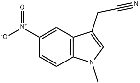 2-(1-methyl-5-nitro-1H-indol-3-yl)acetonitrile Struktur