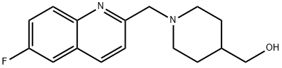 (1-((6-Fluoroquinolin-2-yl)methyl)piperidin-4-yl)methanol Struktur