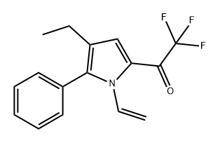 Ethanone, 1-(1-ethenyl-4-ethyl-5-phenyl-1H-pyrrol-2-yl)-2,2,2-trifluoro- Struktur