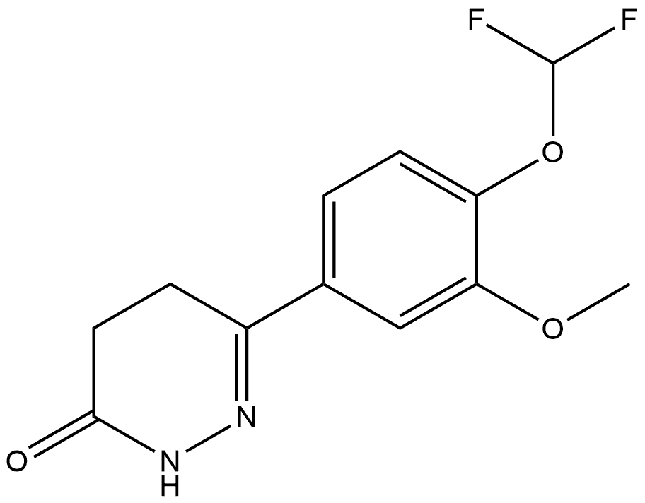 6-[4-(Difluoromethoxy)-3-methoxyphenyl]-4,5-dihydro-3(2H)-pyridazinone Struktur