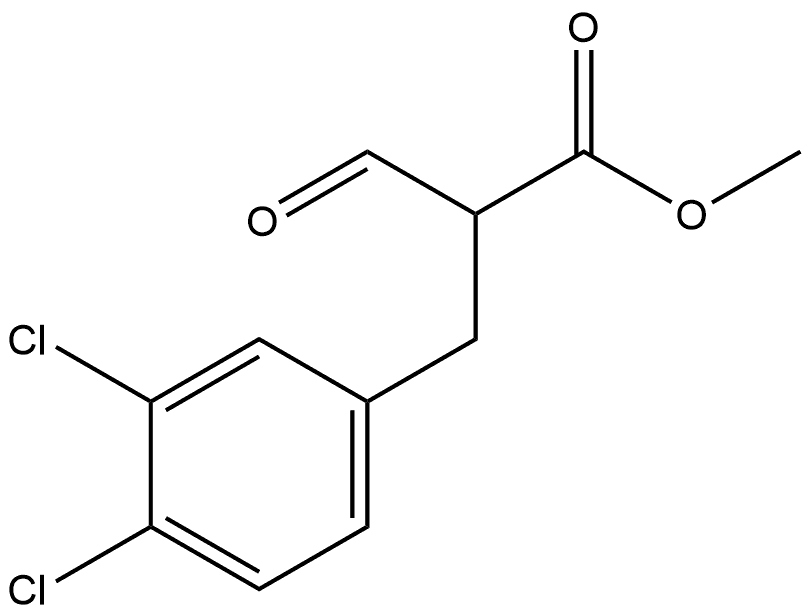 Benzenepropanoic acid, 3,4-dichloro-α-formyl-, methyl ester Struktur