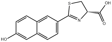 3-(7-hydroxynaphthyl)-2-thiazole-4-carboxylic acid Struktur