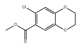 1,4-Benzodioxin-6-carboxylic acid, 7-chloro-2,3-dihydro-, methyl ester Struktur