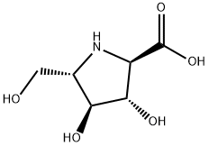 (3S,4S,5S)-3,4-Dihydroxy-5-(hydroxymethyl)-L-proline Struktur