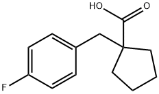 1-[(4-fluorophenyl)methyl]cyclopentane-1-carboxylic acid Struktur