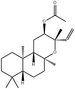 ent-13-epi-12-acetoxymanoyl oxide Struktur