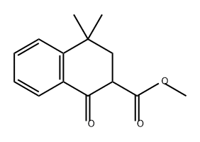 2-Naphthalenecarboxylic acid, 1,2,3,4-tetrahydro-4,4-dimethyl-1-oxo-, methyl ester Struktur