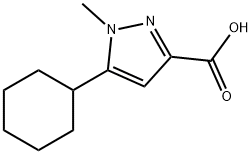 5-cyclohexyl-1-methyl-1H-pyrazole-3-carboxylic acid Struktur