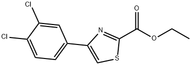 2-Thiazolecarboxylic acid, 4-(3,4-dichlorophenyl)-, ethyl ester Struktur