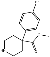 Methyl 4-(4-bromophenyl)-4-piperidinecarboxylate Struktur