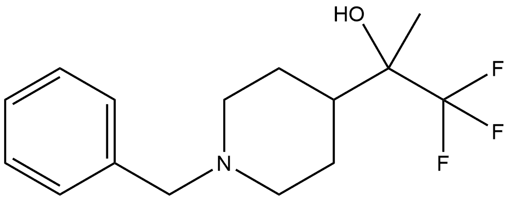 4-Piperidinemethanol, α-methyl-1-(phenylmethyl)-α-(trifluoromethyl)- Struktur