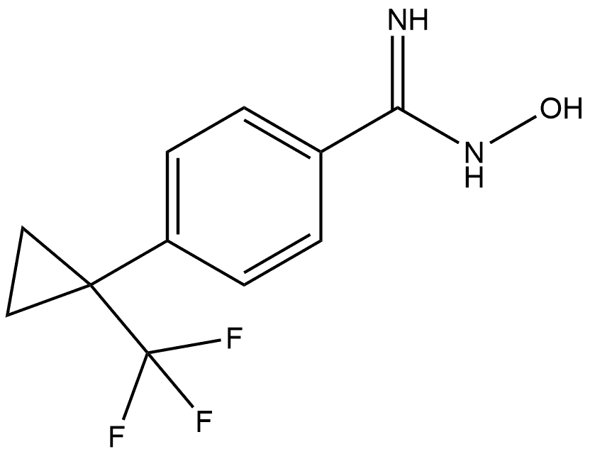 N-Hydroxy-4-[1-(trifluoromethyl)cyclopropyl]benzenecarboximidamide Struktur