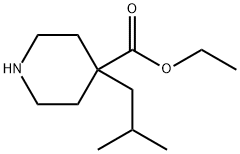 ethyl 4-(2-methylpropyl)piperidine-4-carboxylate Struktur