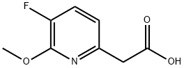 2-Pyridineacetic acid, 5-fluoro-6-methoxy- Struktur