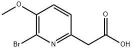 2-Bromo-3-methoxypyridine-6-acetic acid Struktur