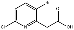 3-Bromo-6-chloropyridine-2-acetic acid Struktur